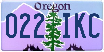 OR license plate 022IKC