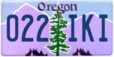 OR license plate 022IKI