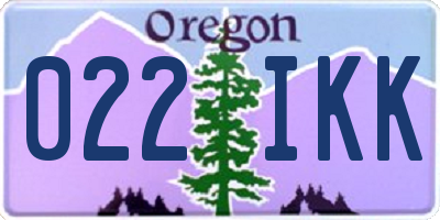 OR license plate 022IKK