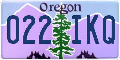OR license plate 022IKQ