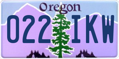 OR license plate 022IKW