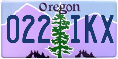 OR license plate 022IKX