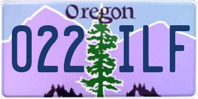 OR license plate 022ILF