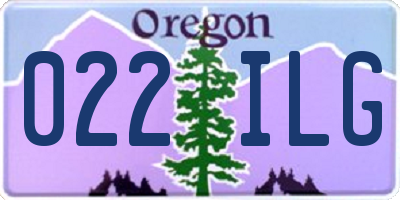 OR license plate 022ILG