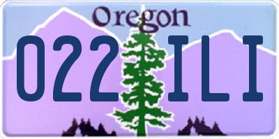 OR license plate 022ILI