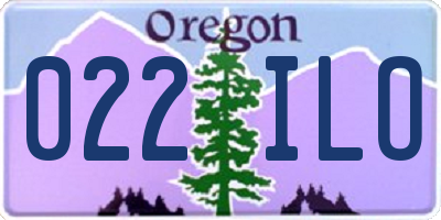 OR license plate 022ILO