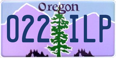 OR license plate 022ILP