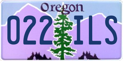 OR license plate 022ILS
