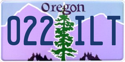 OR license plate 022ILT
