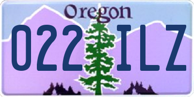 OR license plate 022ILZ
