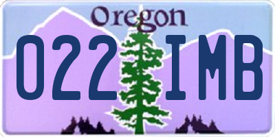 OR license plate 022IMB