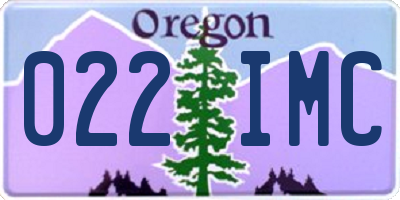 OR license plate 022IMC