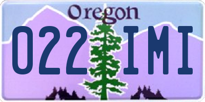OR license plate 022IMI