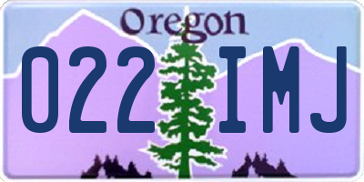 OR license plate 022IMJ