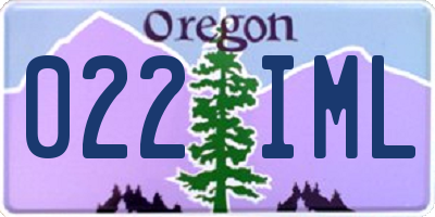 OR license plate 022IML