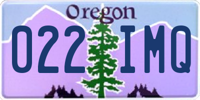OR license plate 022IMQ