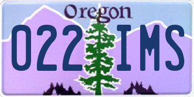 OR license plate 022IMS