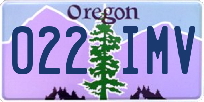 OR license plate 022IMV