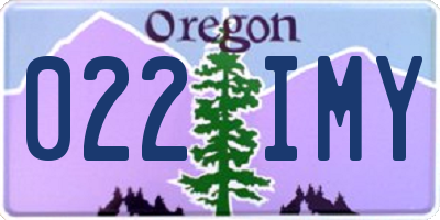 OR license plate 022IMY