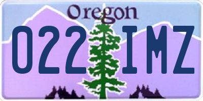 OR license plate 022IMZ