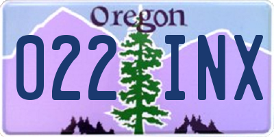 OR license plate 022INX
