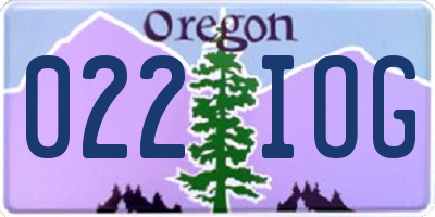OR license plate 022IOG