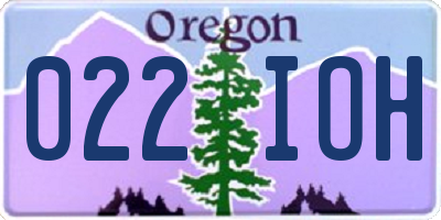 OR license plate 022IOH