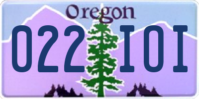 OR license plate 022IOI