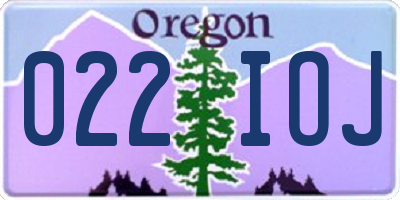 OR license plate 022IOJ