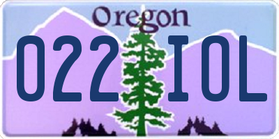 OR license plate 022IOL
