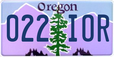 OR license plate 022IOR