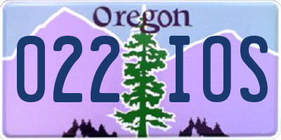 OR license plate 022IOS
