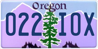 OR license plate 022IOX