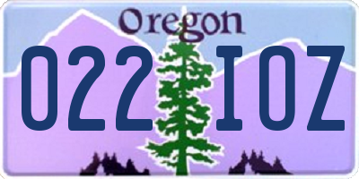 OR license plate 022IOZ