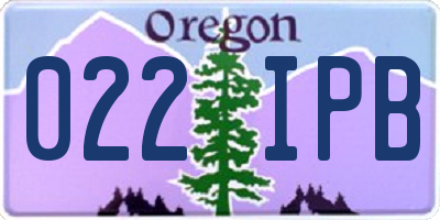 OR license plate 022IPB