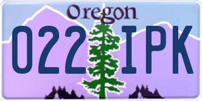 OR license plate 022IPK