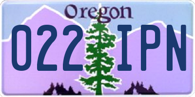 OR license plate 022IPN