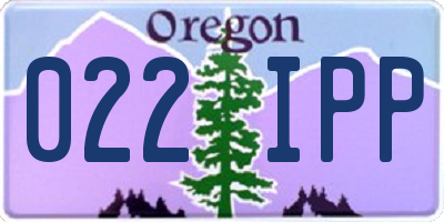 OR license plate 022IPP