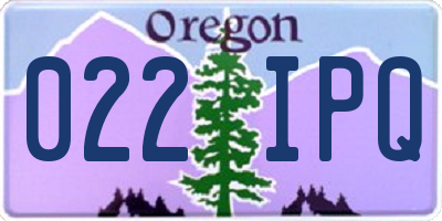 OR license plate 022IPQ