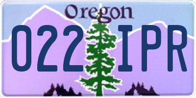 OR license plate 022IPR