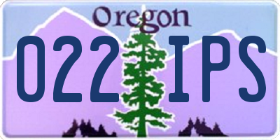 OR license plate 022IPS