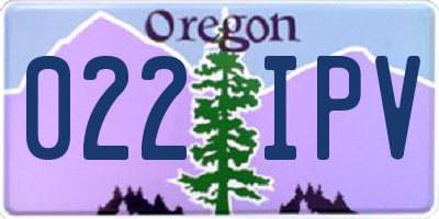 OR license plate 022IPV