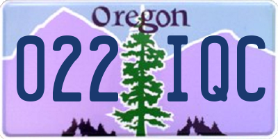 OR license plate 022IQC