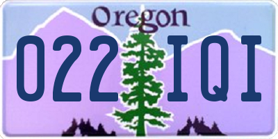 OR license plate 022IQI