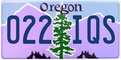 OR license plate 022IQS