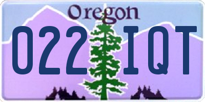 OR license plate 022IQT
