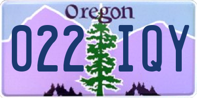 OR license plate 022IQY