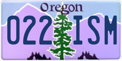 OR license plate 022ISM