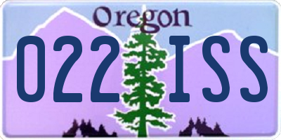 OR license plate 022ISS