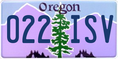 OR license plate 022ISV